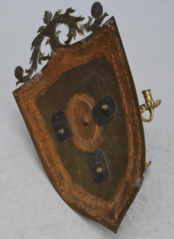 LJUSPLÅT, mässing, 1800-talets andra hälft.