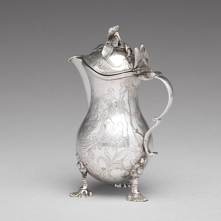 A Baltic 18th century silver milk-jug, mark of Johann Friedrich Mörck (Mitau 1755-1790).