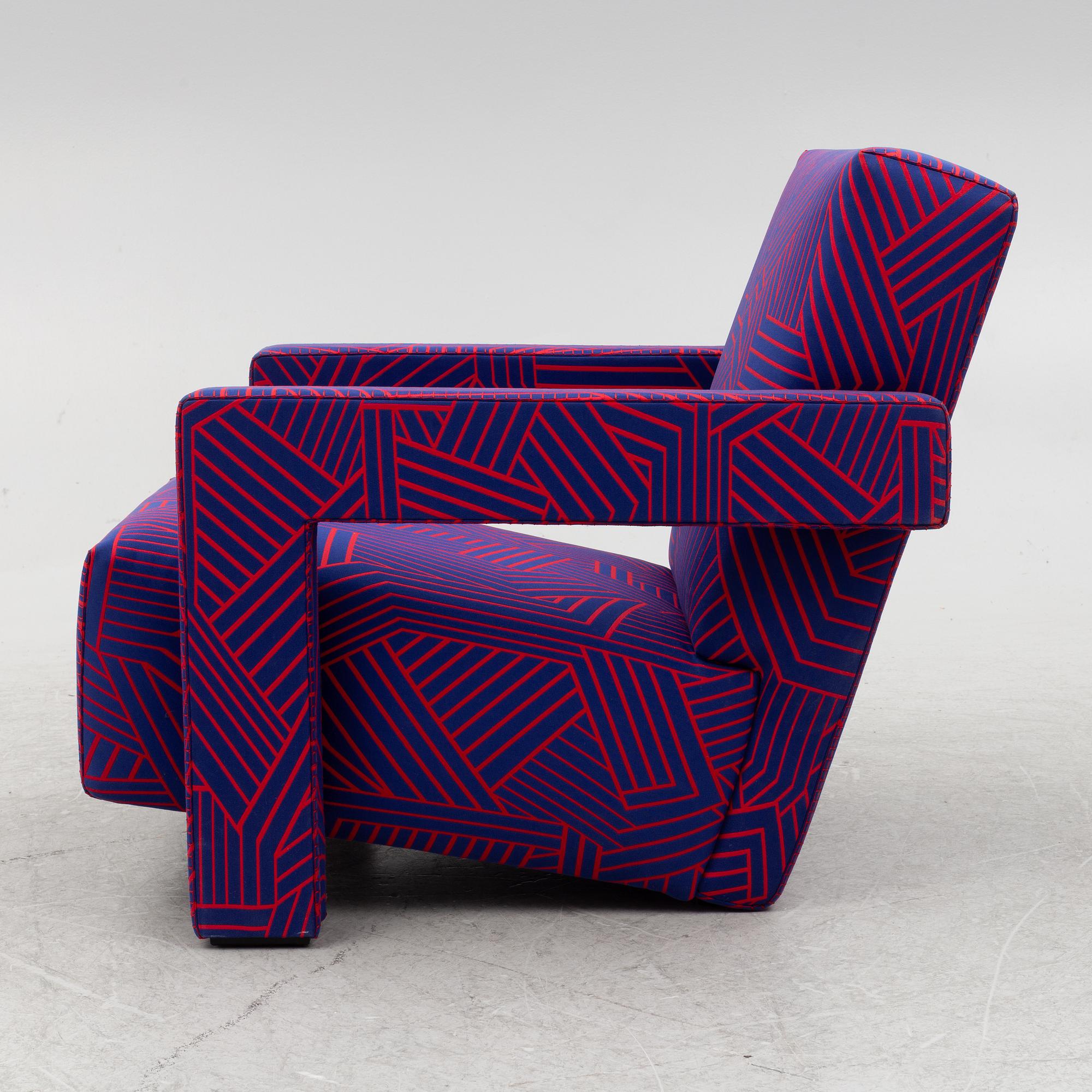 Gerrit Rietveld, a '637 Utrecht Limited Edition' easy chair, Cassina, Italy.