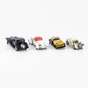 Eight die cast model cars, Franklin Mint.