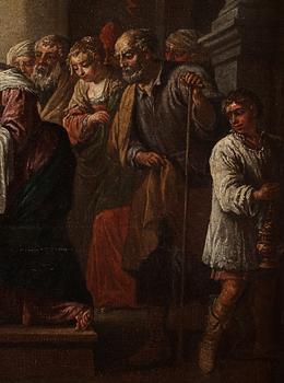 Girolamo da Ponte (Bassano) Hans krets, Frambärandet i templet.