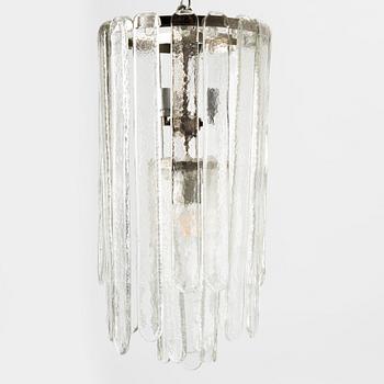 Carlo Nason, chandelier, "Cascade", Mazzega, Italy, 1970s.