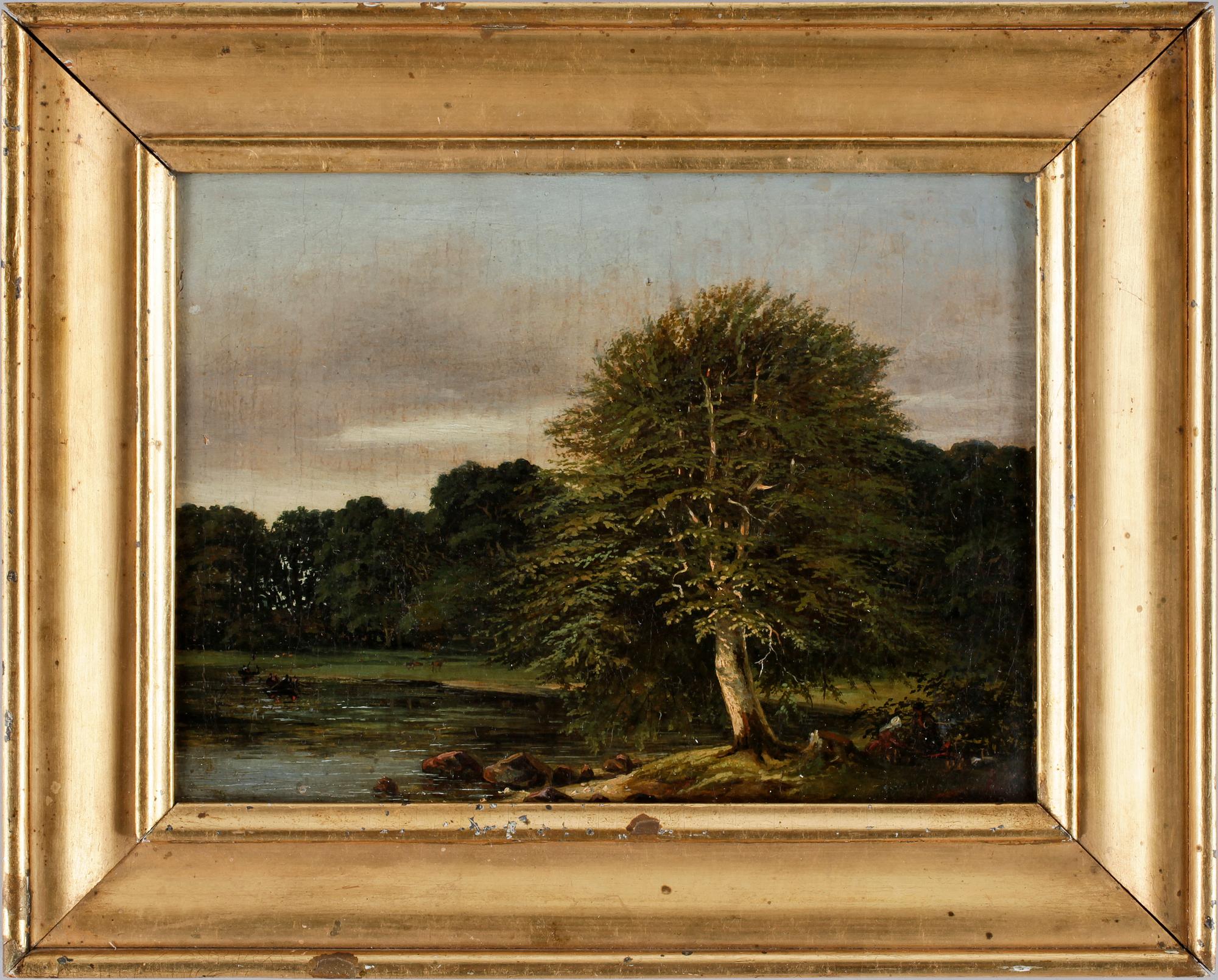 OKÄND KONSTNÄR, olja på duk, 1800-talets mitt.