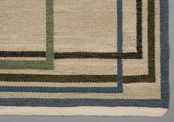 CARPET. Flat weave. 247 x 164 cm. Sweden 1950s-60s. Possibly designed by Ingrid Dessau.