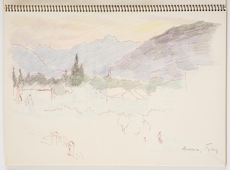 Lotte Laserstein, Skissblock med 23 teckningar varav 3 signerade.