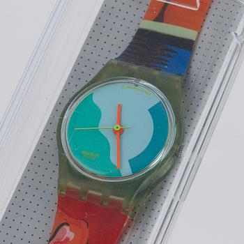 Swatch, Papaya Swing, wristwatch, 25 mm.