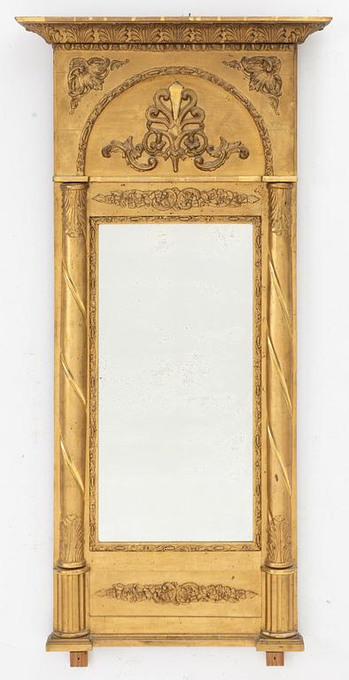 Spegel med konsolbord, senempire ca 1830-40-tal.