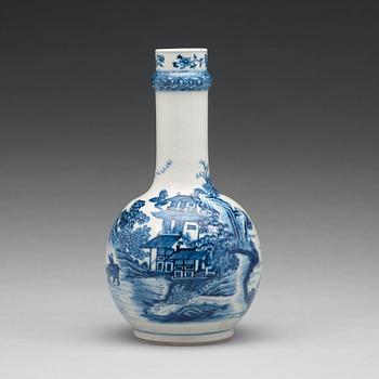 A blue and white vase, Qing dynasty, 18th Century.