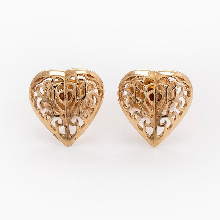 Kalevala Koru, earrings, 14K gold.