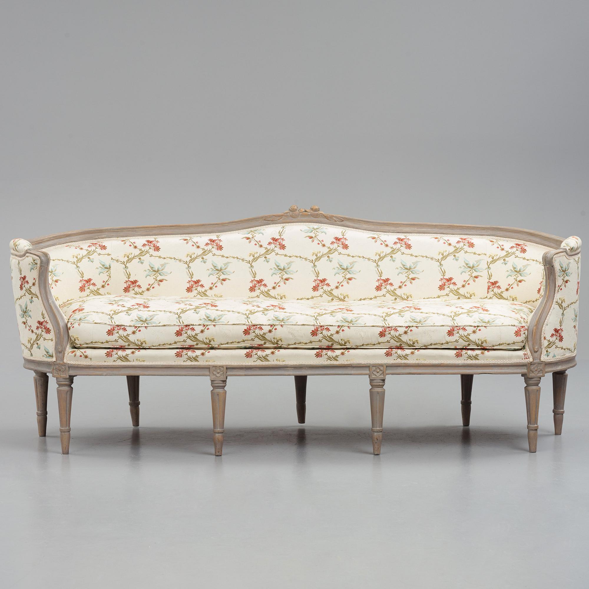 Soffa, Stockholmsarbete 1700-talets senare del, Gustaviansk.