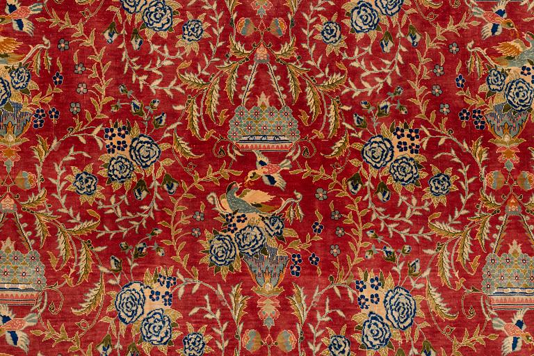 A fine silk and metal-thread Hereke, signed by Ali Oglu studio and dated 1961, c. 204 x 190 cm.