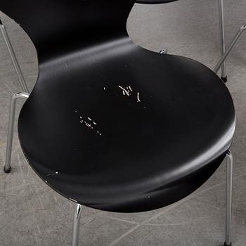 ARNE JACOBSEN, stolar, 6 st, "Sjuan", Fritz Hansen.