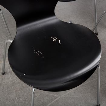 ARNE JACOBSEN, stolar, 6 st, "Sjuan", Fritz Hansen.