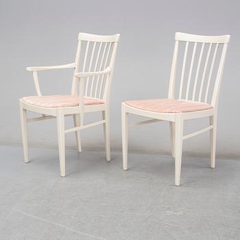 CARL MALMSTEN, a set of 4+2 'Herrgården' chairs, Bodafors.