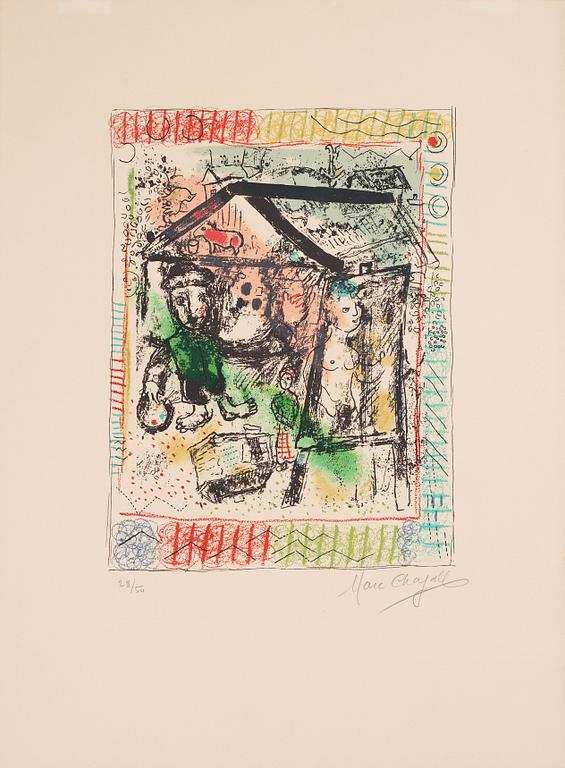 Marc Chagall, MARC CHAGALL,lithograph in colours, 1969, on Arches paper, signed in pencil and numbered 28/50.