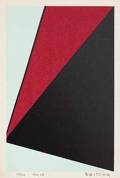 Olle Baertling, silkscreen in colours, 1953-68, signed 59/300.
