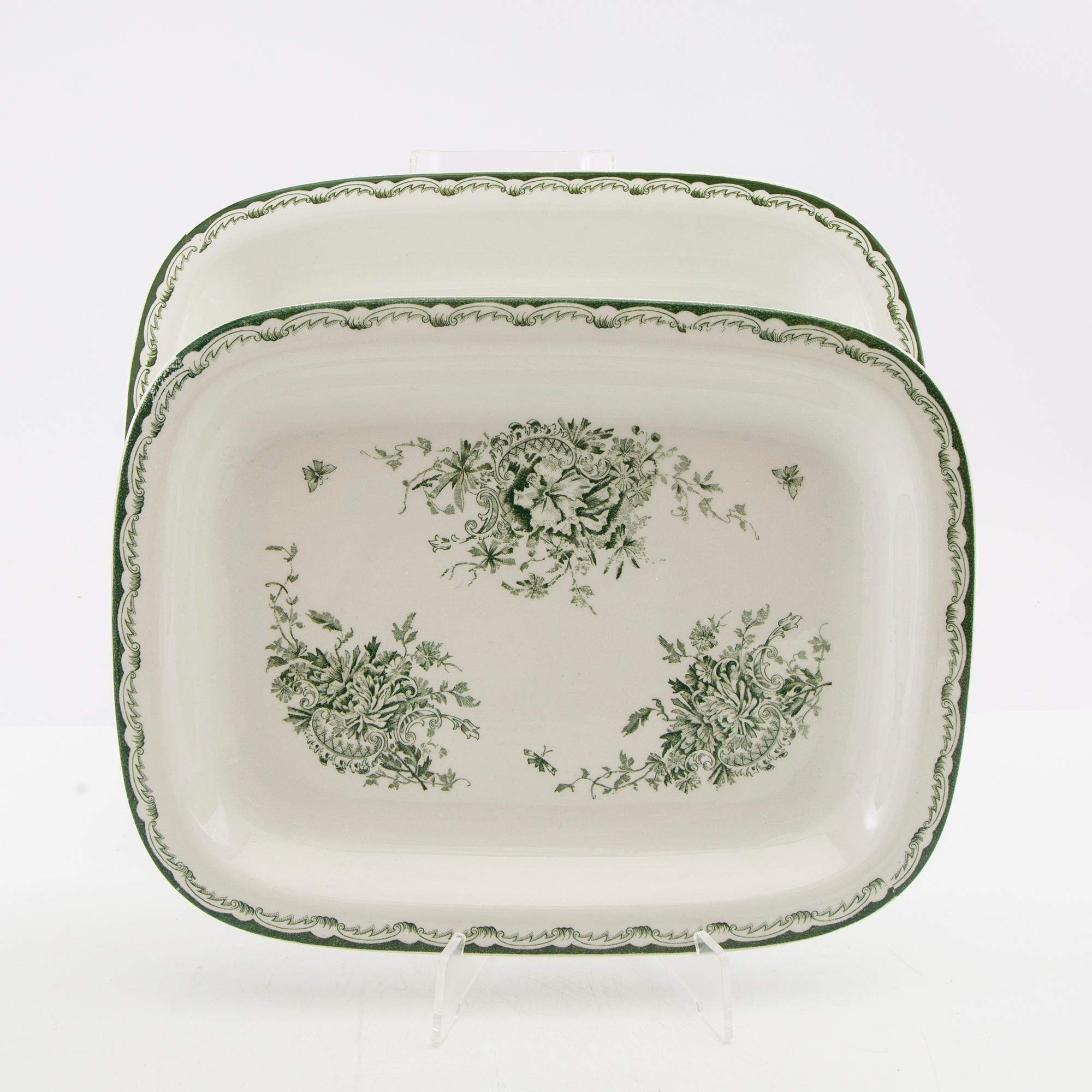 Servis  46 dlr "Gröna Anna" Rörstrand sent 1900-tal porslin.