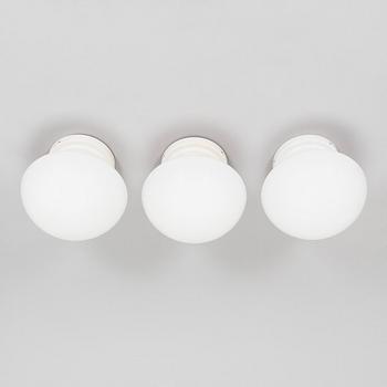 Klaus Michalik, three 1960s 'Bau' wall/ceiling lights, model 971-504/H, Stockmann Orno.