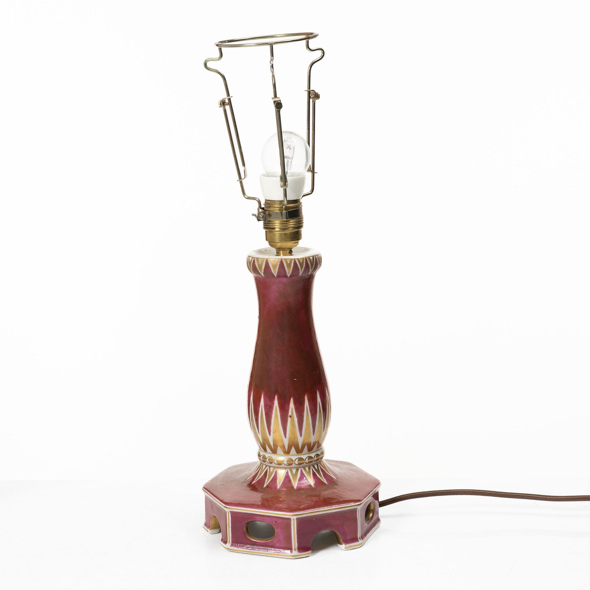 Wilhelm Kåge, bordslampa, Gustavsberg, 1928.