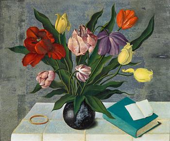 Georges Spiro, Still life with tulips.