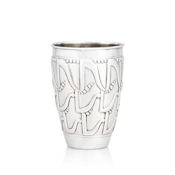 44. Thorvald Bindesbøll, a silver beaker, A. Michelsen, Copenhagen 1904.