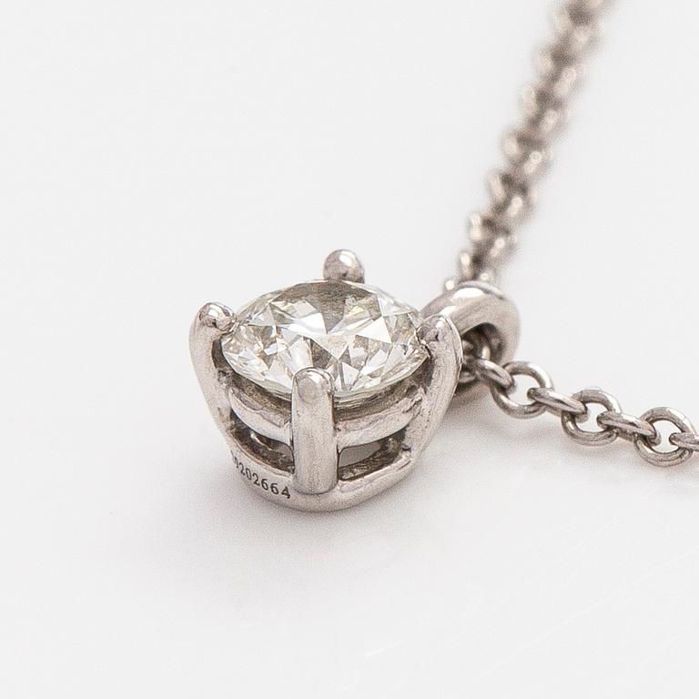 Tiffany & Co, kaulakoru, platinaa ja briljanttihiottu timantti.