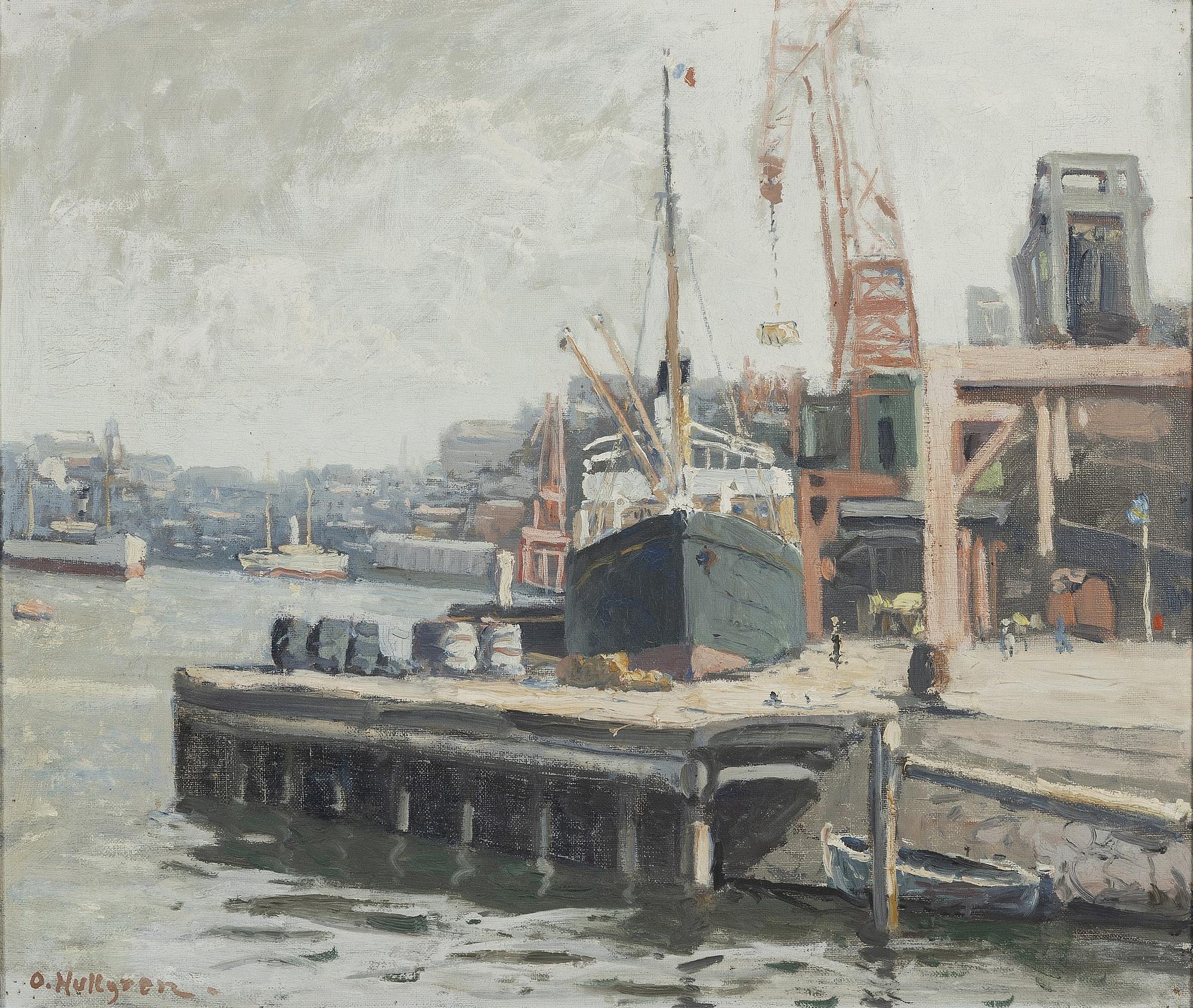 Oscar Hullgren, oil on canvas laid on panel, signed.