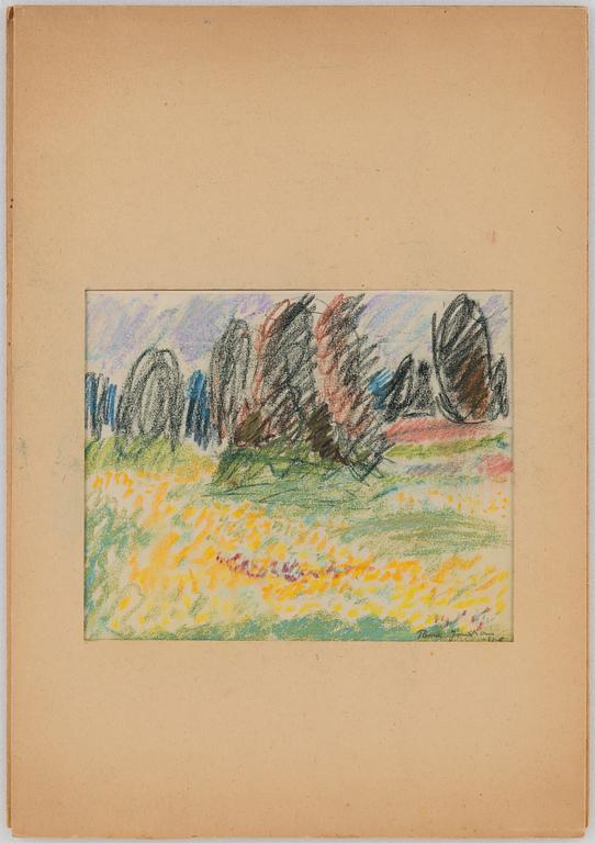 RUNE JANSSON, pastel, signed and dated -45.