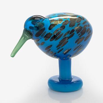 Oiva Toikka, a 'Lagoon Kiwi' anniversary bird, signed and numbered Oiva Toikka Nuutajärvi Notsjö 42/150.