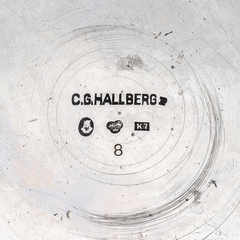 A Swedish silver cup/vase, marks of CG Hallberg, Stockholm 1912. Provenance August Strindberg.