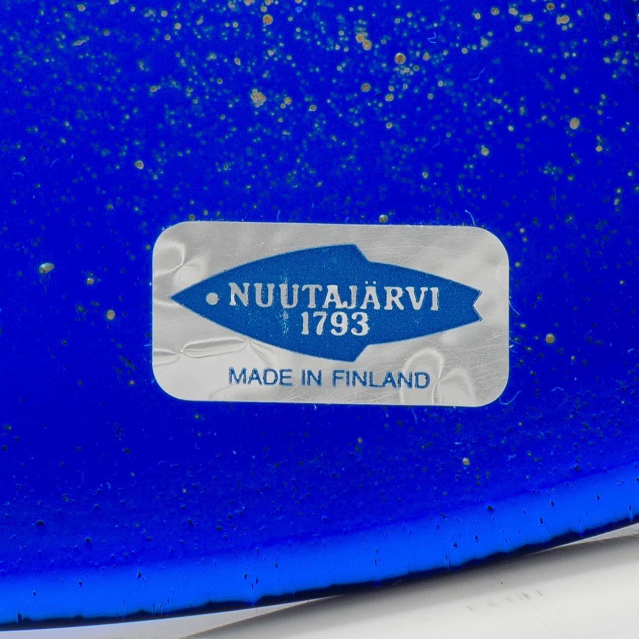 Oiva Toikka, Fat / underlägg, 2 st, glas, signerade O. Toikka Nuutajärvi.