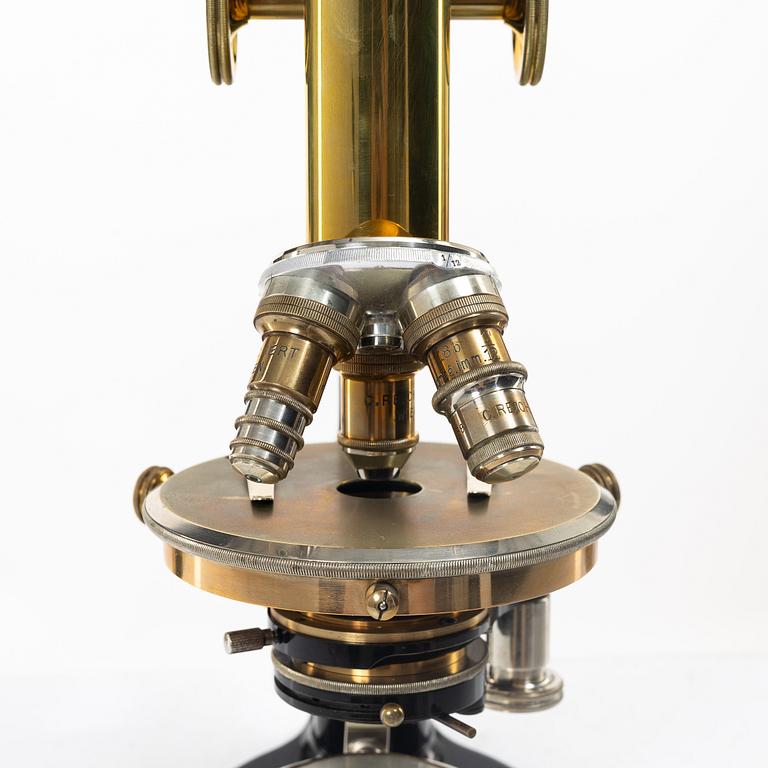 C Reichert, microscope in case, Austria, circa 1900.