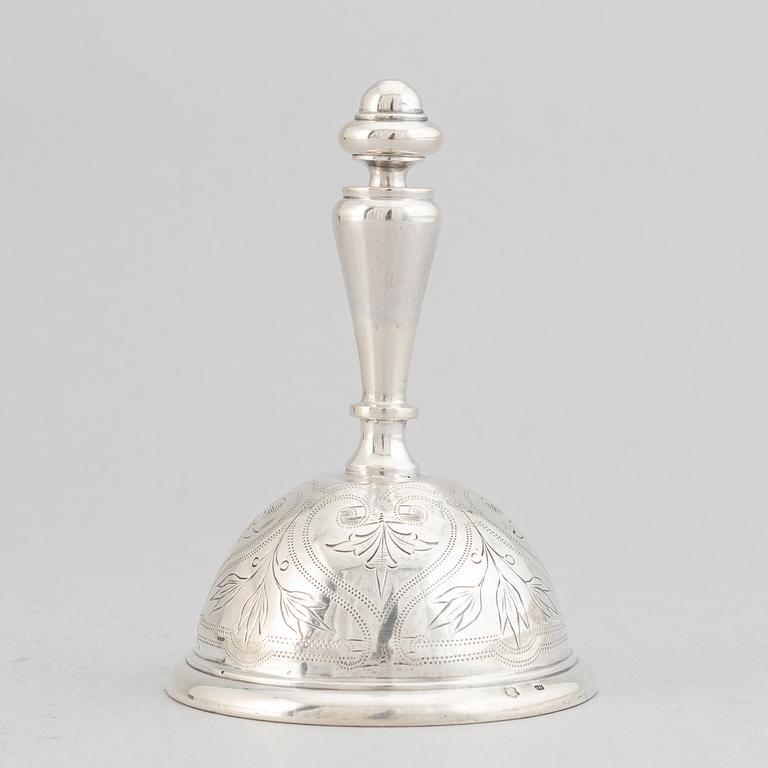 Bordsklocka, silver, Österrike, omkring 1900.