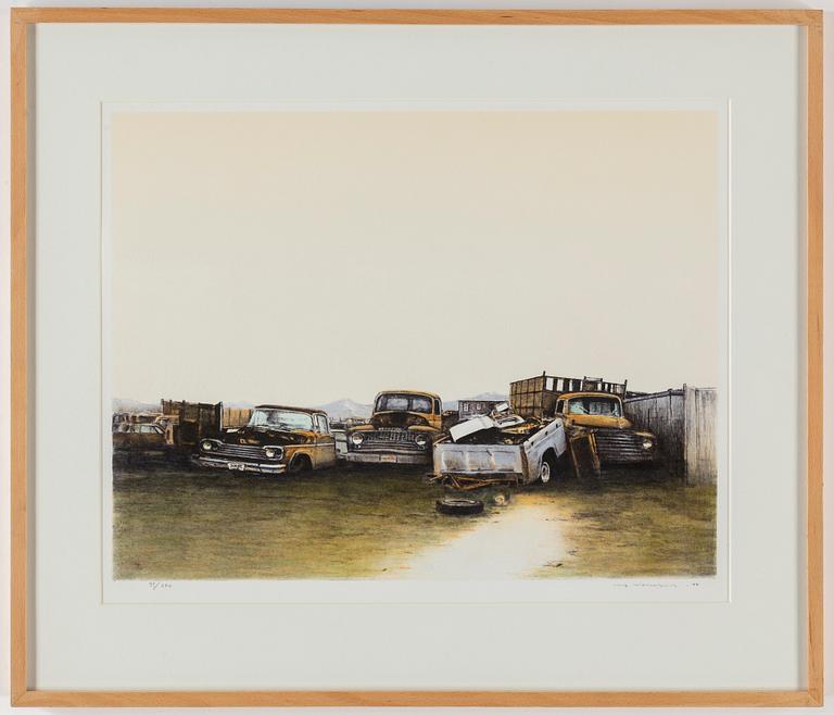 ULF WAHLBERG, färglitografi, 2000, signerad 93/280.