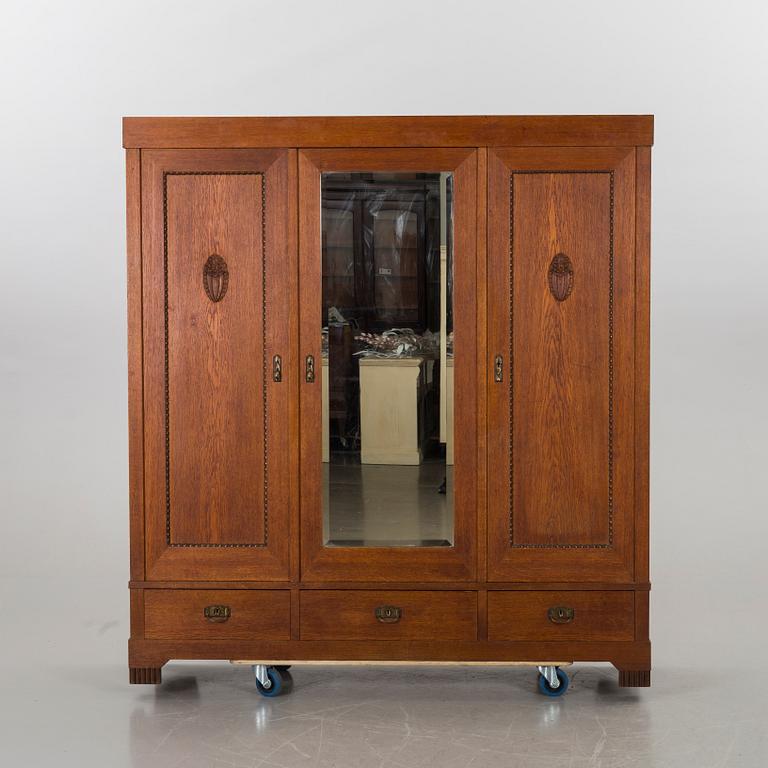 A ART NOUVEAU WARDROBE.