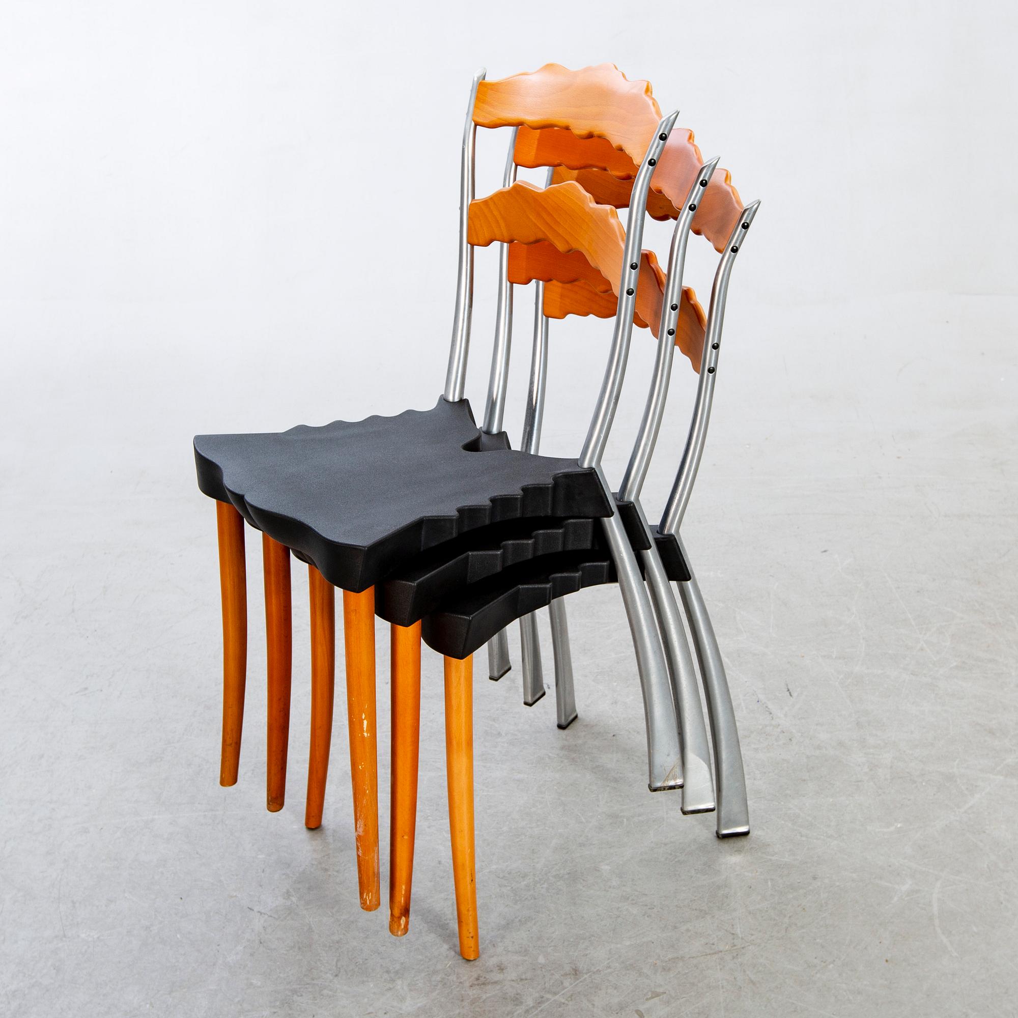 Borek Sipek, 6 "Sedlak" chairs for Vitra, post 1992.