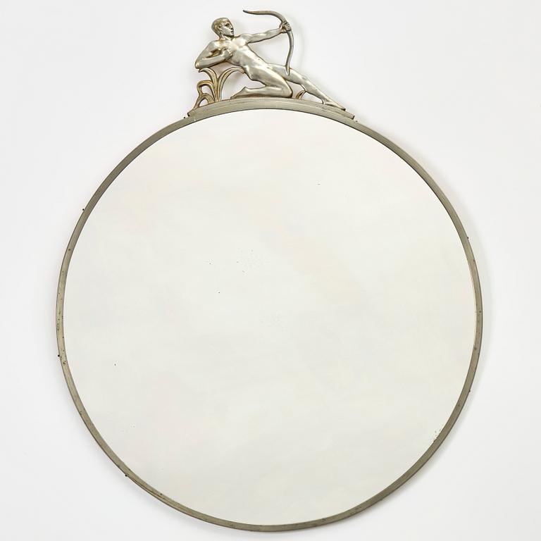 A pewter mirror, Sweden, 1920s/30s.