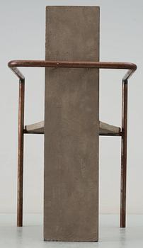 A Jonas Bohlin iron and cast concrete 'Concrete' armchair, by Källemo, Sweden 1981.