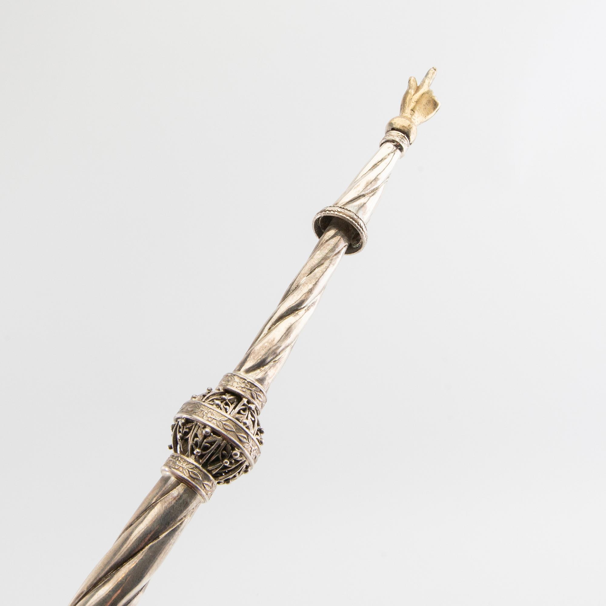 Torah pointer silver Russia 1886.