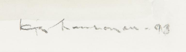 Egon Meuronen, watercolour, signed and dated -93.