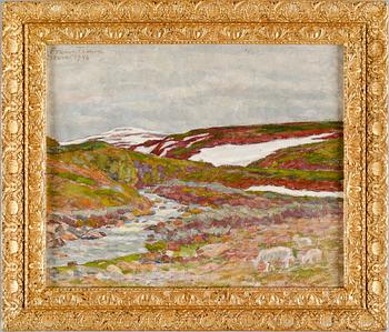 FRANS TIMÉN, olja på duk, signerad och daterad Dovre 1946.