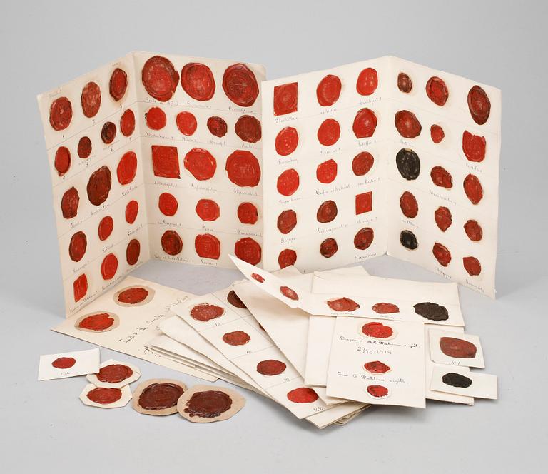 PARTI LACKSIGILL, ca 170 st, 1700-1900-tal.