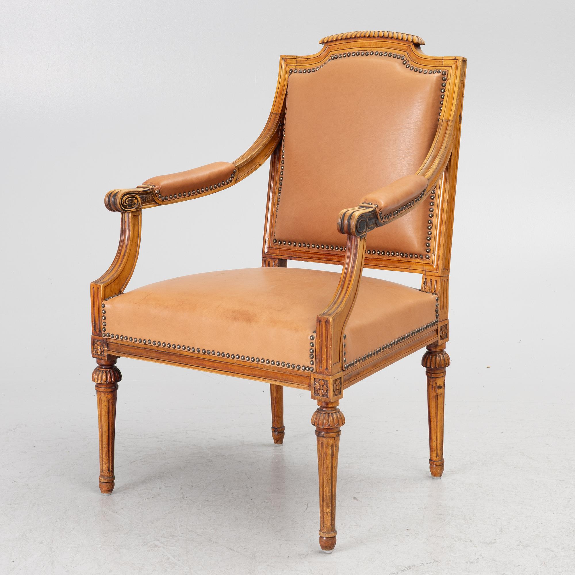Gustavian armchair, 18th century.