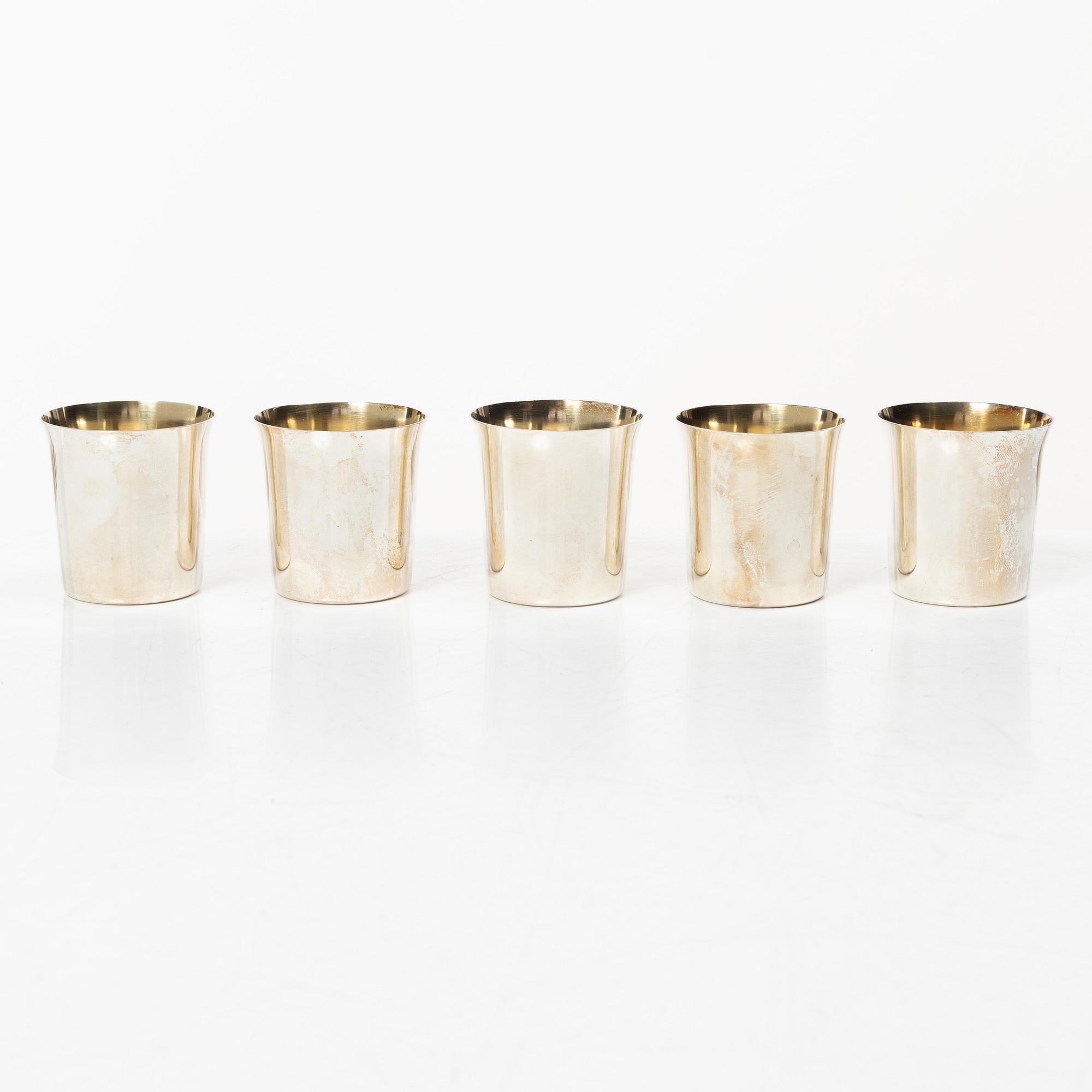 Tore Eldh, Five silver cups, Cesons Guldvaru, Gothenburg 1973.
