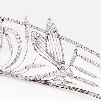 Tiara, Boucheron, 1909, platina med diamanter, signerad Boucheron Paris.