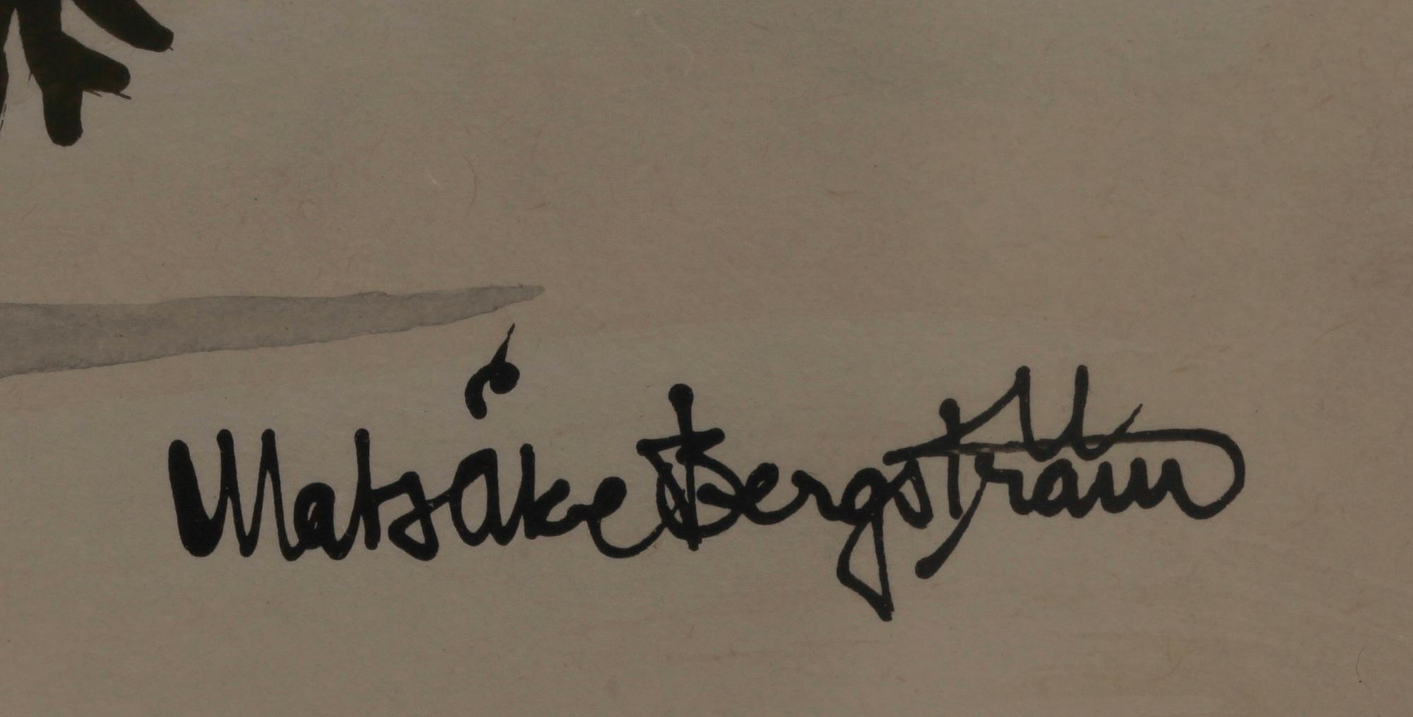 MATSÅKE BERGSTRÖM, akvarell, sign o dat 17.2.1978.