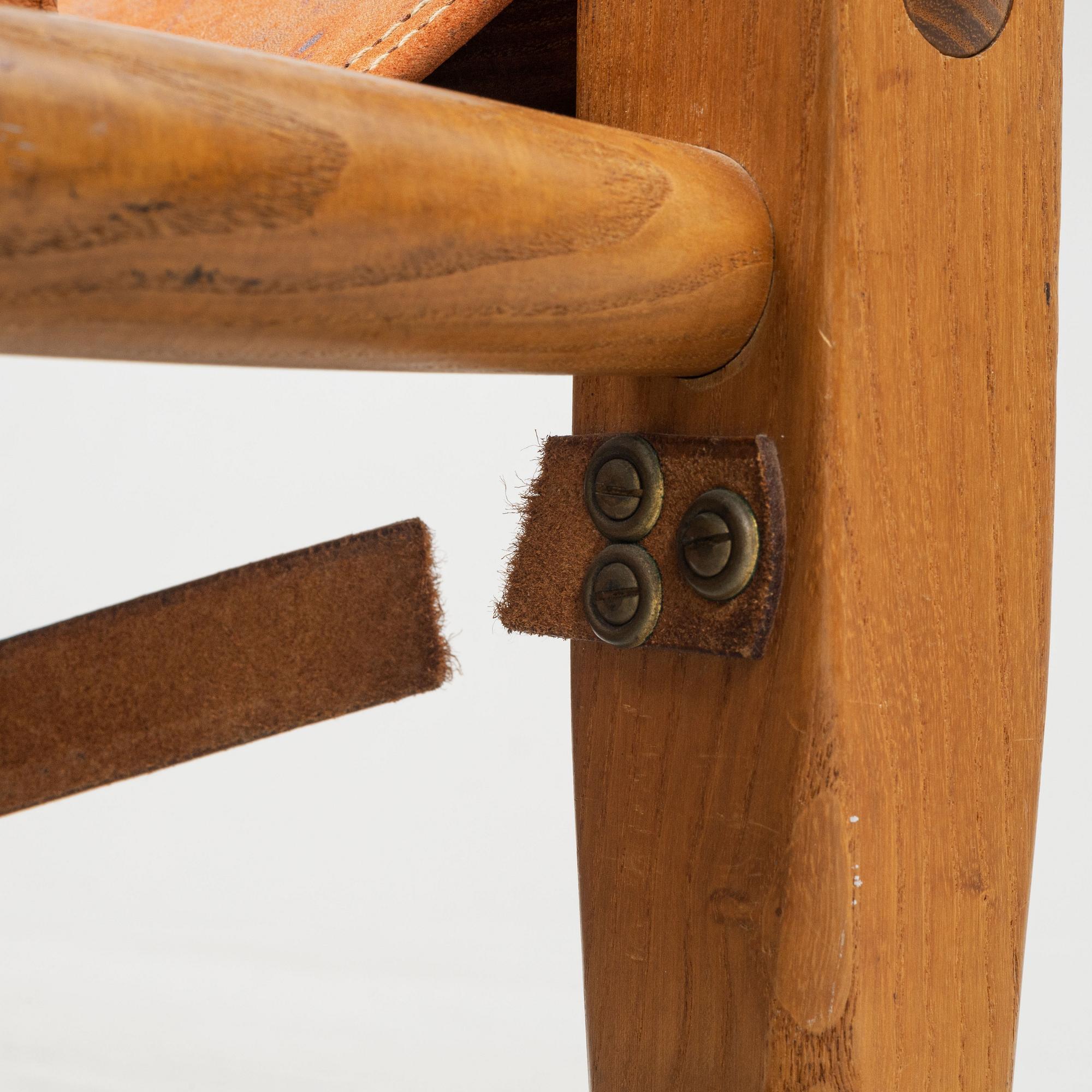 Kaare Klint, a "Safari Chair" armchair, Rud Rasmussen, Denmark, second half of the 20th century.