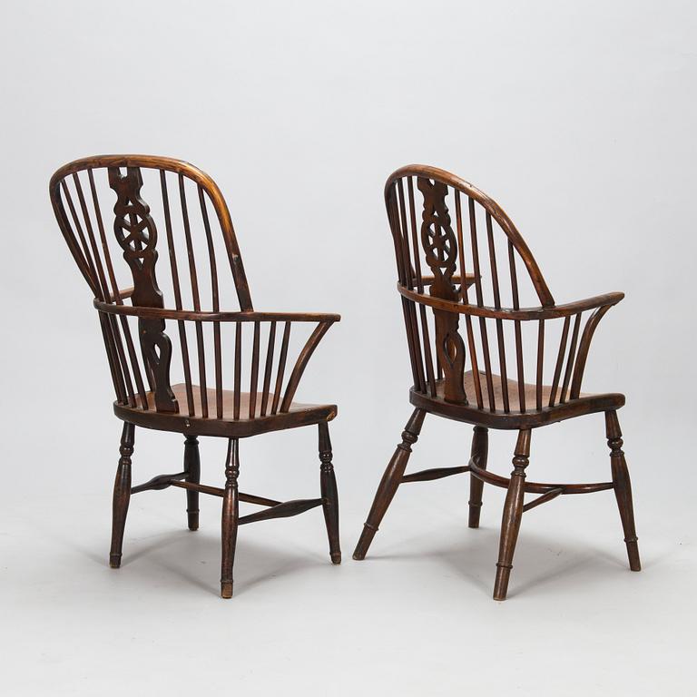 Four 'Windsor-chairs turn of 20th century.