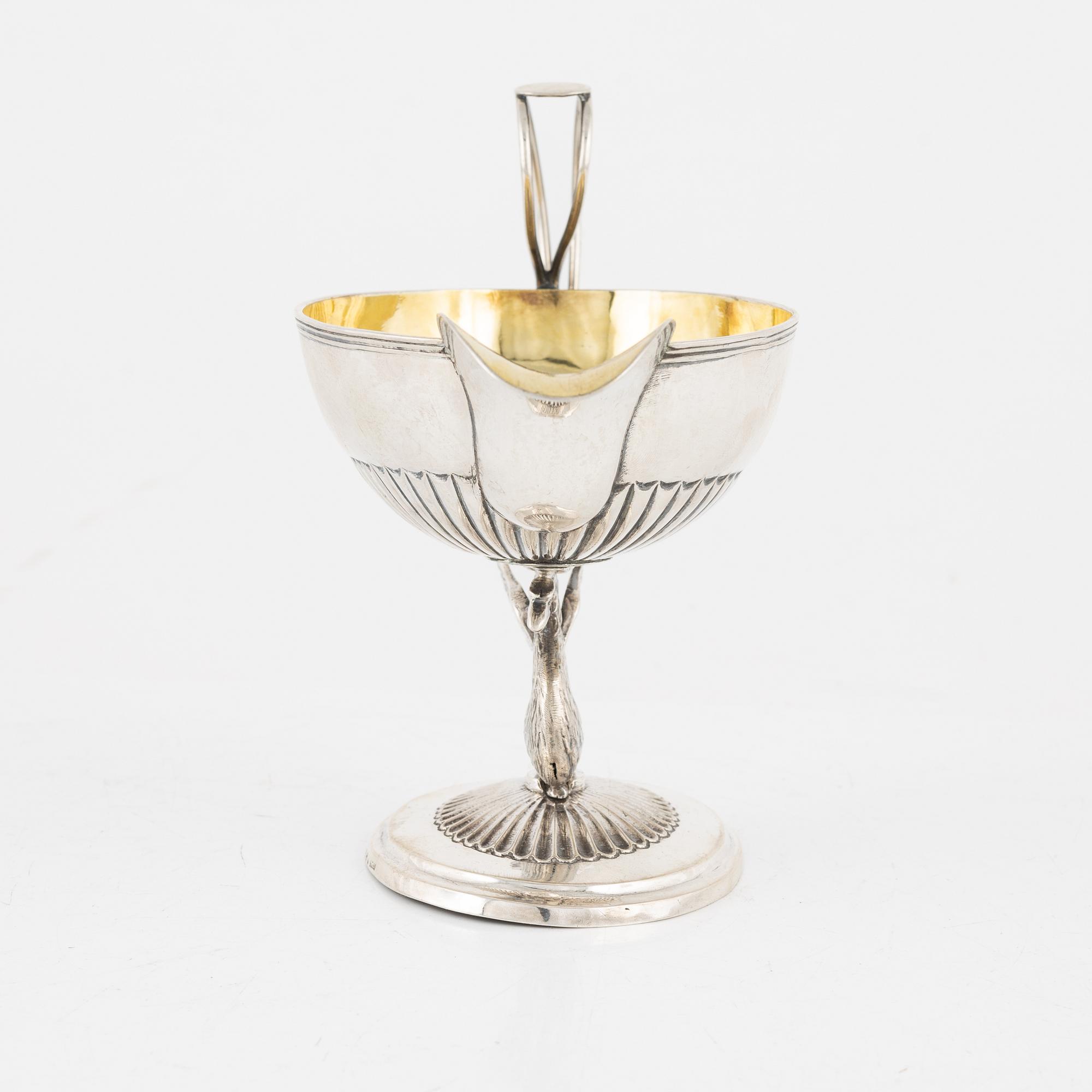 Johan Petter Grönvall, gräddkanna, silver, empire, Stockholm 1817.
