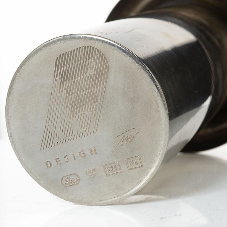 Tapio Wirkkala, a sterling silver 'Growth' vase, Kultakeskus Oy, Hämeenlinna 1990.